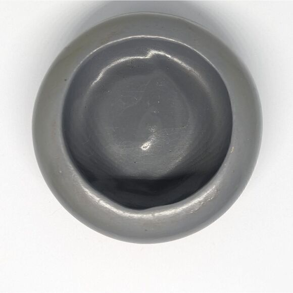 Handmade ceramic clay gray unicorn dish catchall cup jewelry box - Picture 3 of 7